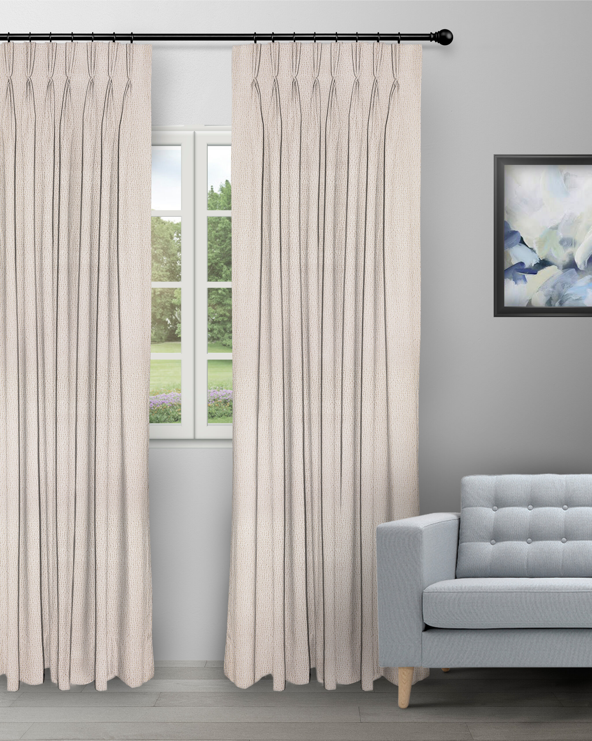 Opus Beige - Curtain image Opus - Beige Custom Curtains - Image 1