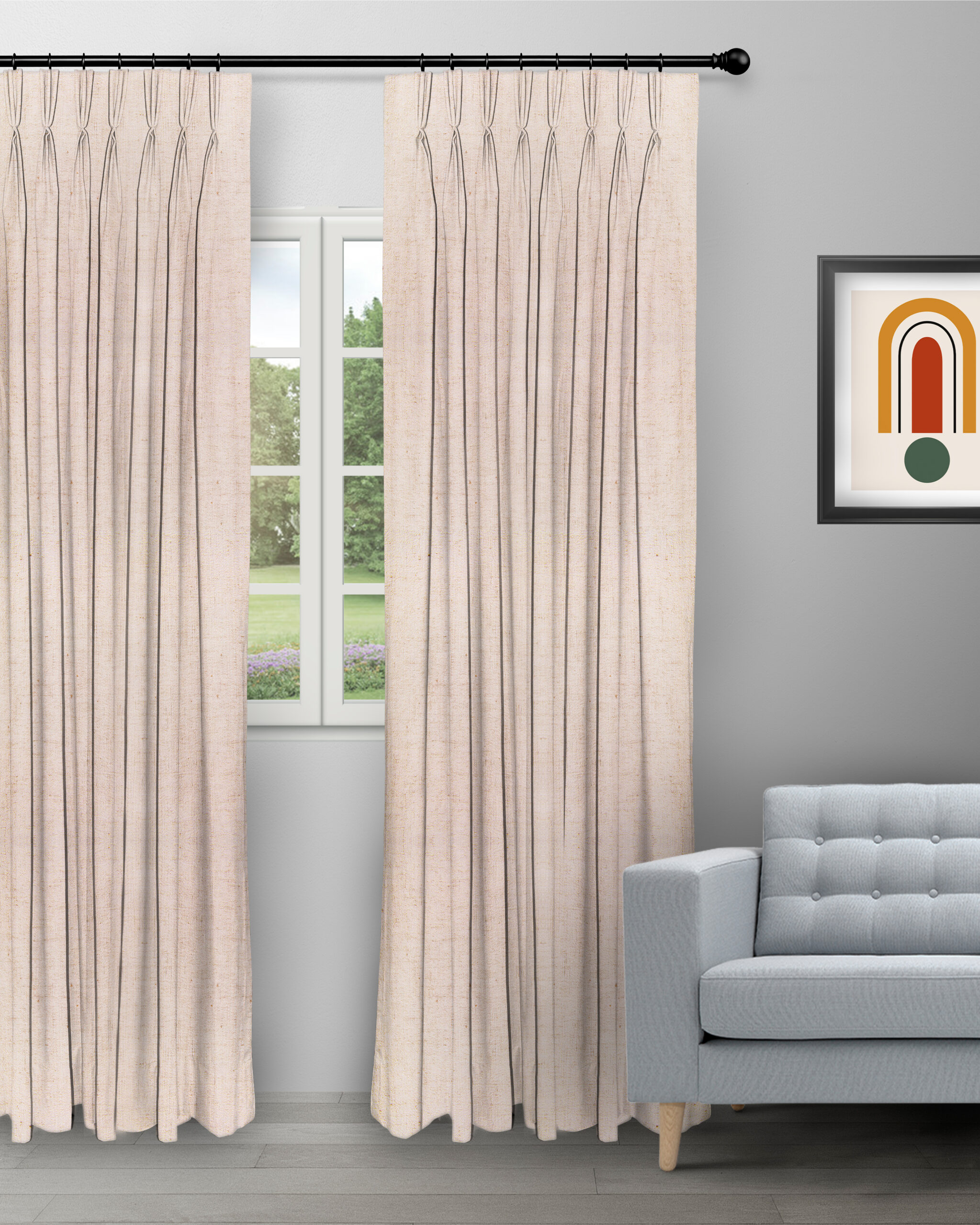 Sand Texture Beige - Curtain image Sand Texture - Beige Custom Curtains - Image 1