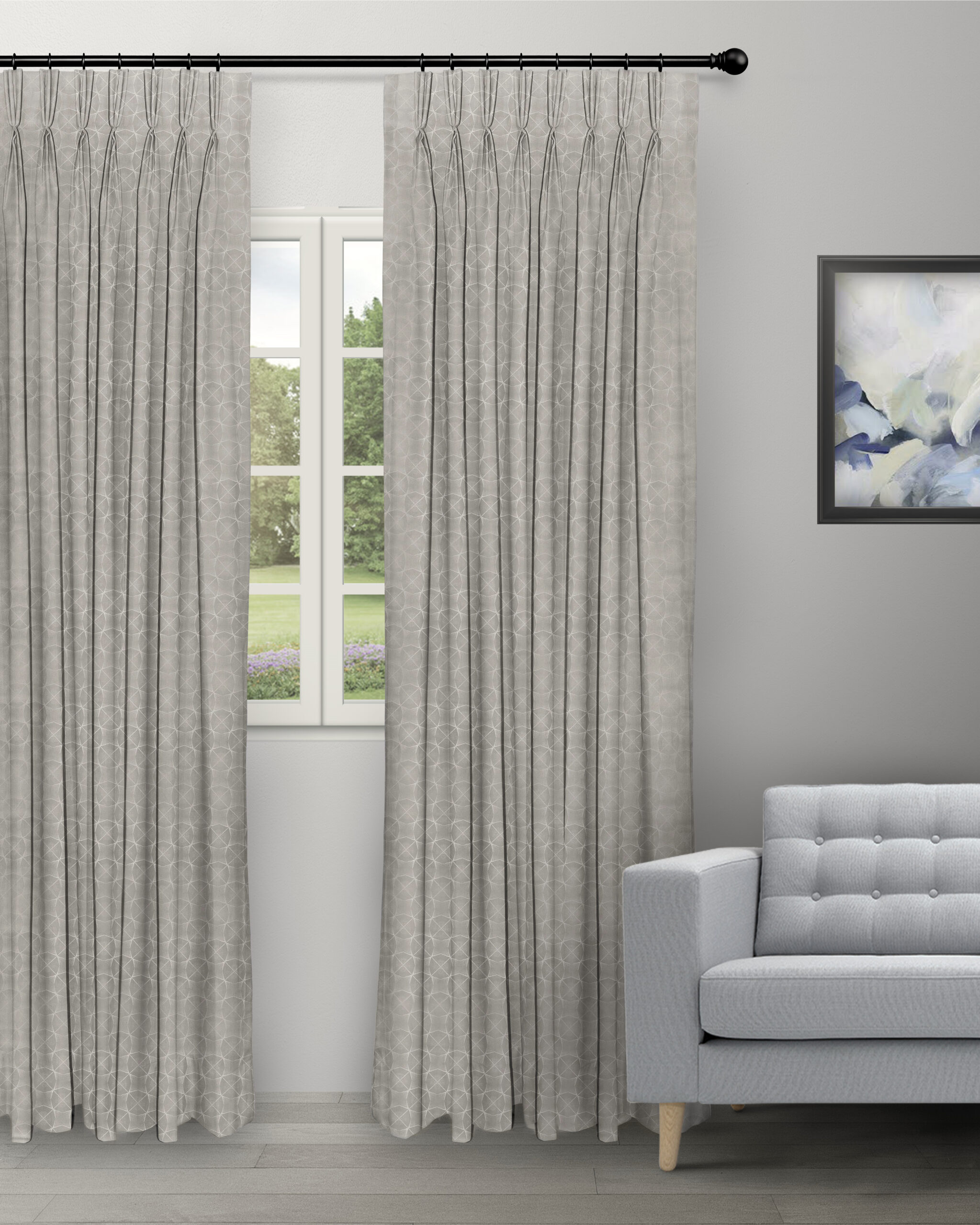 Curtain Ambrosia Taupe - Curtain image Curtains Ambrosia - Taupe Custom Curtains - Image 1