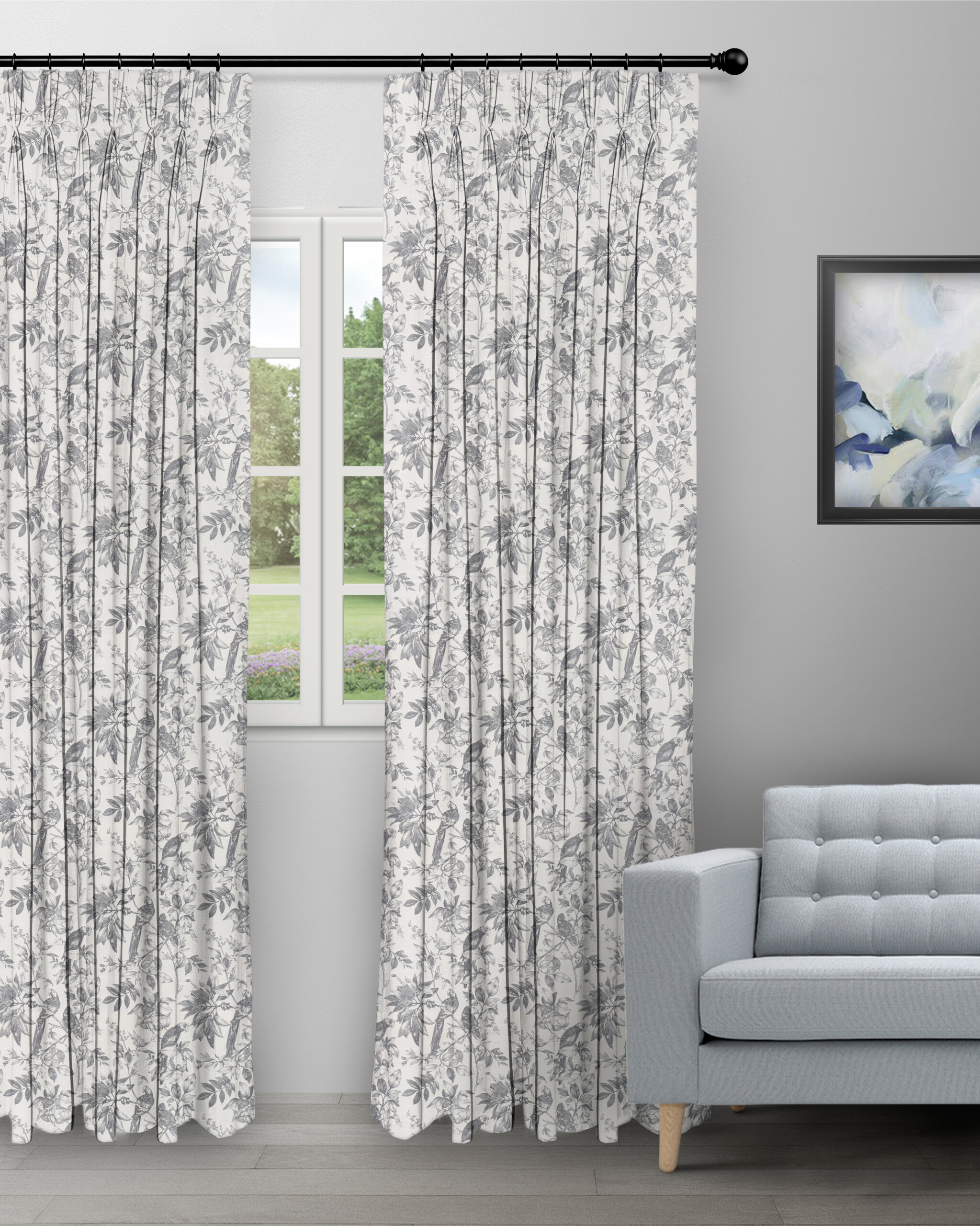Pero Graphite - Curtain image Pero - Graphite Custom Curtains - Image 1