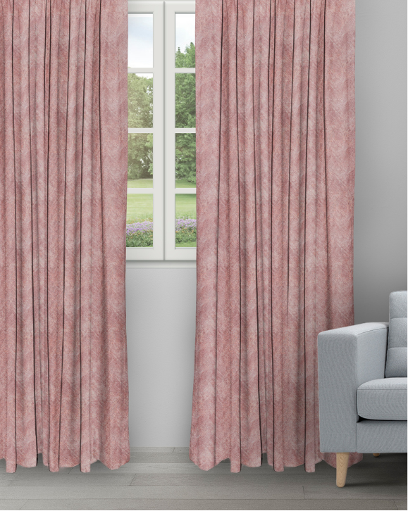 Celeste - Coral Celeste - Coral Ripple Fold Curtains - Image 1