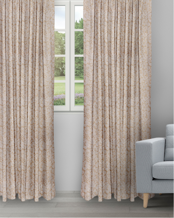 Cotton Bella - Brown Cotton Bella - Brown Color Ripple Fold Drapes - Image 1