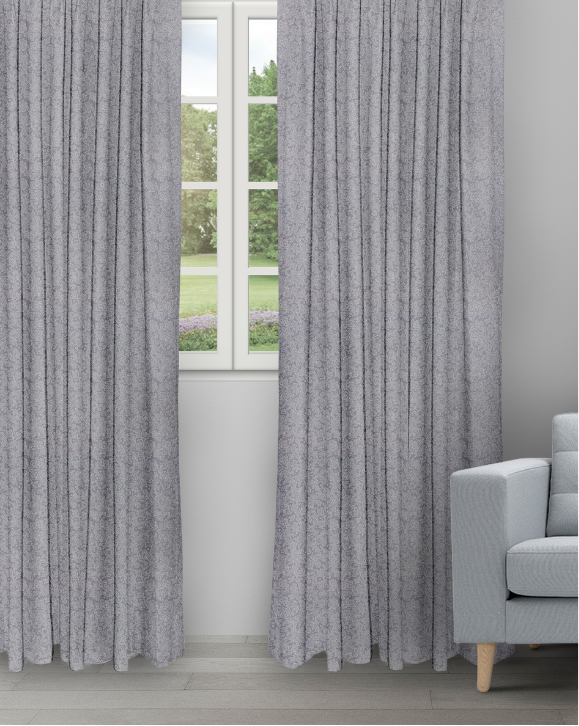 Cotton Bella - Smoke Cotton Bella - Smoke Ripple Fold Drapes - Image 1