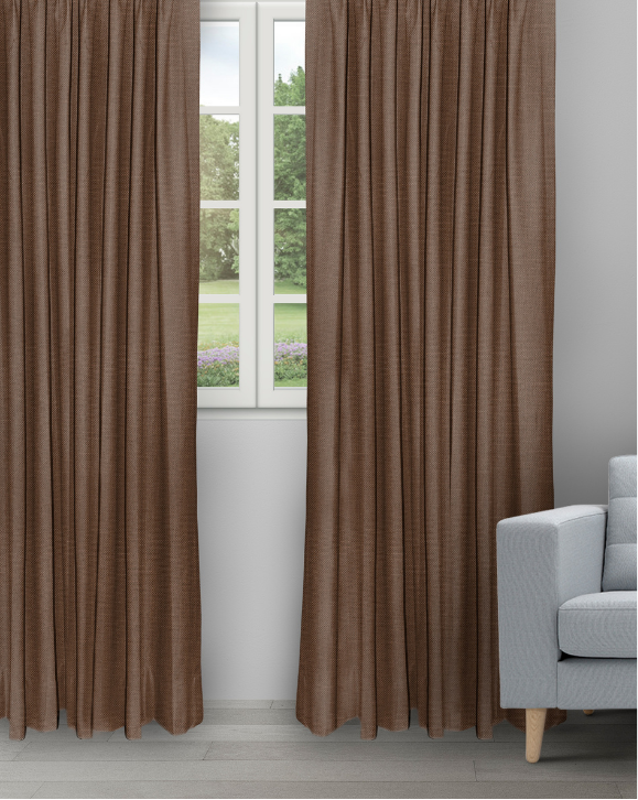 Swizz - Cocoa (1) Swizz - Cocoa Ripple Fold Drapes - Image 1