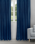Swizz - Navy Blue Ripple Fold Drapes