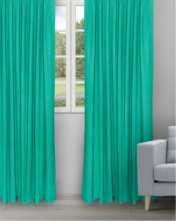 Swizz - Teal Green Swizz - Teal Green Ripple Fold Panels - Image 1