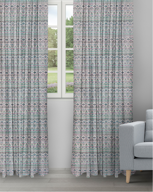 Boho - Sage Boho Drapery - Sage Green Ripple fold Drapes - Image 1