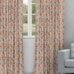 Chelsea Floral - Spice Ripple Fold Drapes