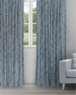 Meadow - Indigo Ripple Fold Drapes