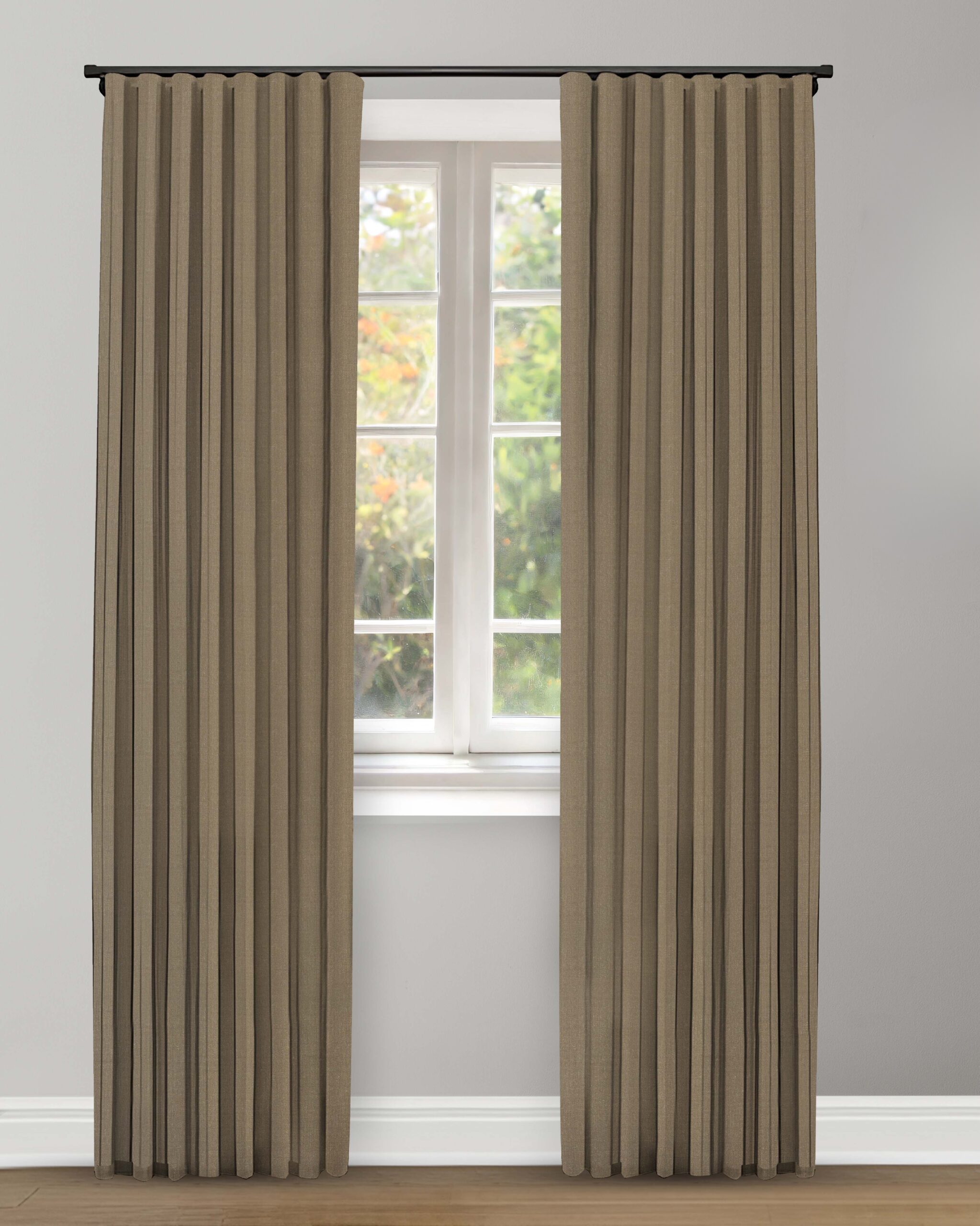Herringbone Plains - Fossil Coffee Herringbone Plains - Fossil Coffee Custom Curtains - Image 1