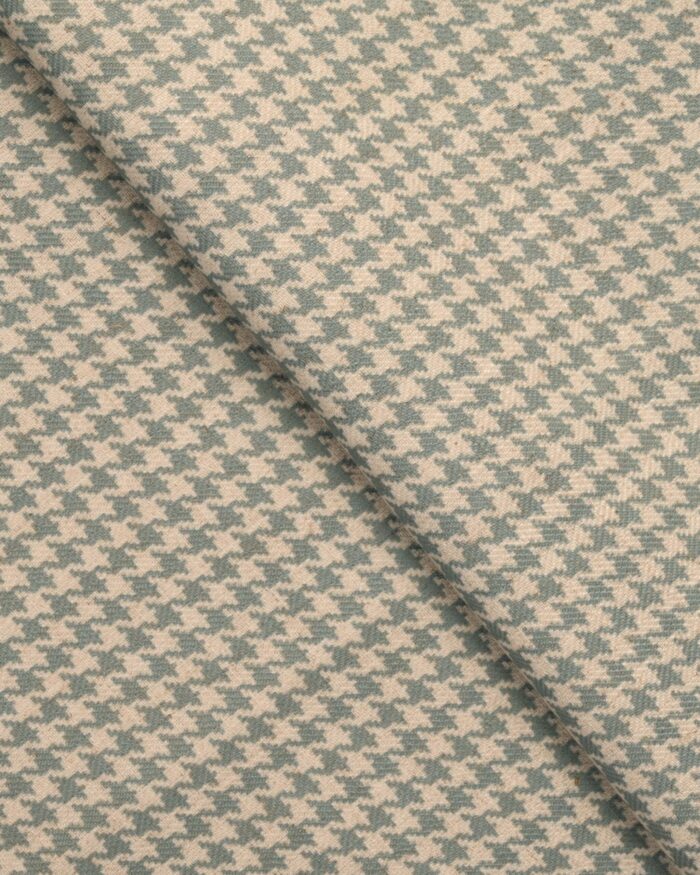 Classic Houndstooth - Teal/ Green Ripple Fold Drapes - Image 3