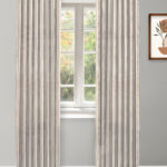Coastal Stripes - Smoke Ripple Fold Drapes