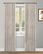 Coastal Stripes - Smoke Ripple Fold Drapes