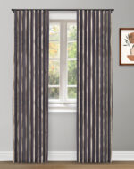 Country Stripes - Midnight Ripple Fold Drapes