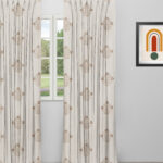 Embroidered  Hailee - Cyrus Beige Custom Curtains