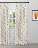 Embroidered  Pecan - Walnut Custom Curtains