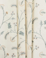 Embroidered Silvy - Dew Ripple Fold Drapes