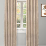 Folktales Stripes - Stone Custom Curtains