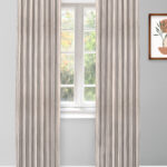 French Stripes - Witney Gray Ripple Fold Drapes
