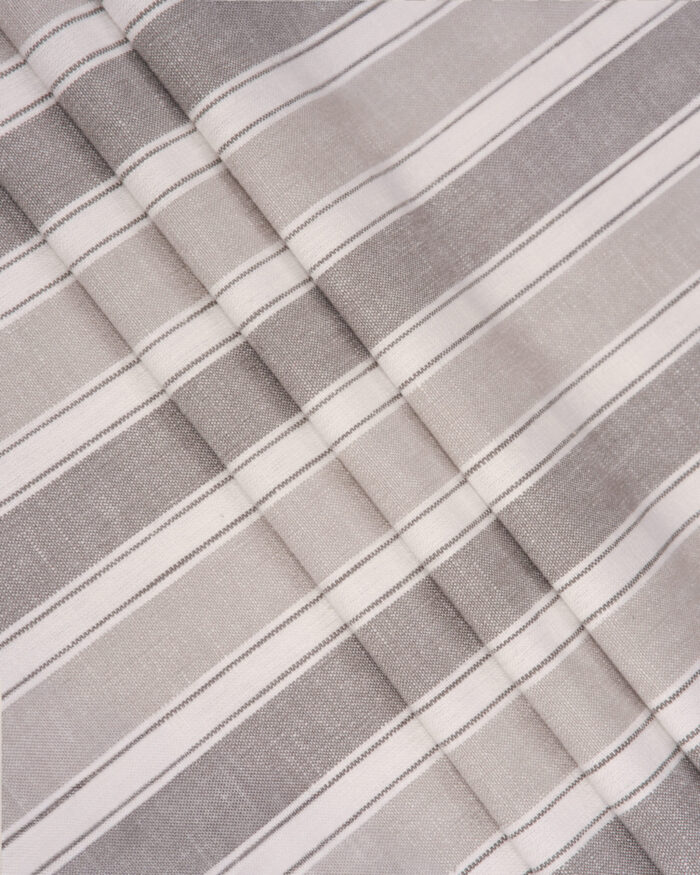 French Stripes - Witney Gray Ripple Fold Drapes - Image 2