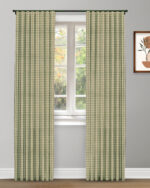 Gingham Check - Green Custom Curtains