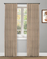 Gingham Check - Sand Custom Curtains