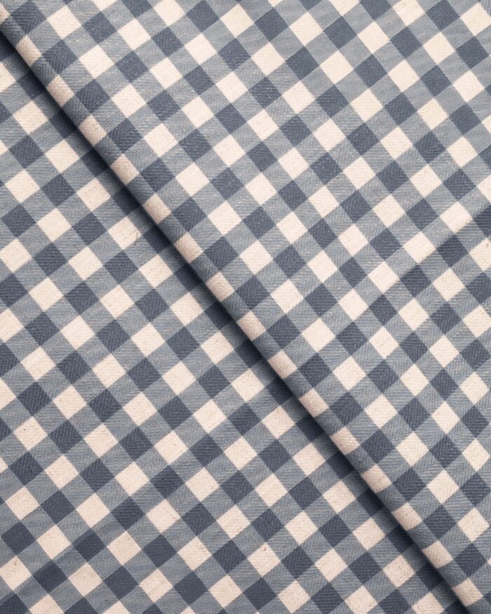 Gingham Check - Blue Custom Curtains - Image 2
