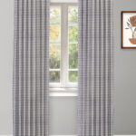 Gingham Check - Blue Ripple Fold Drapes