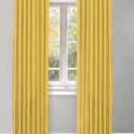 Herringbone Plains - Mineral Yellow Ripple Fold Drapes
