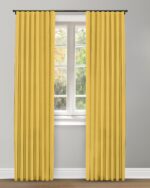 Herringbone Plains - Mineral Yellow Custom Curtains