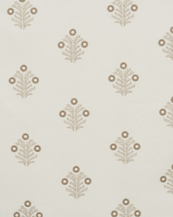 Embroidered Hailee - Cyrus Beige Ripple Fold Drapes - Image 3