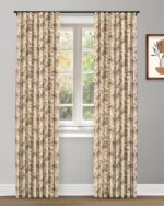 Vintage Floral Collection - Beige Custom Curtains