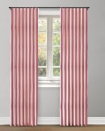 Vintage Linen Stripes - Misty Rose Custom Curtains