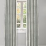 Vintage Linen Stripes - Sea Foam Custom Curtains