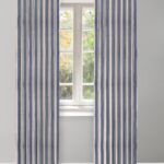 Vintage Linen Stripes - Storm Custom Curtains