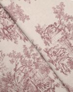 French Toile - Misty Rose Ripple Fold Drapes - Image 3