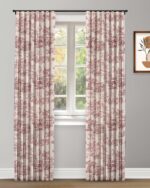 French Toile - Misty Rose Ripple Fold Drapes
