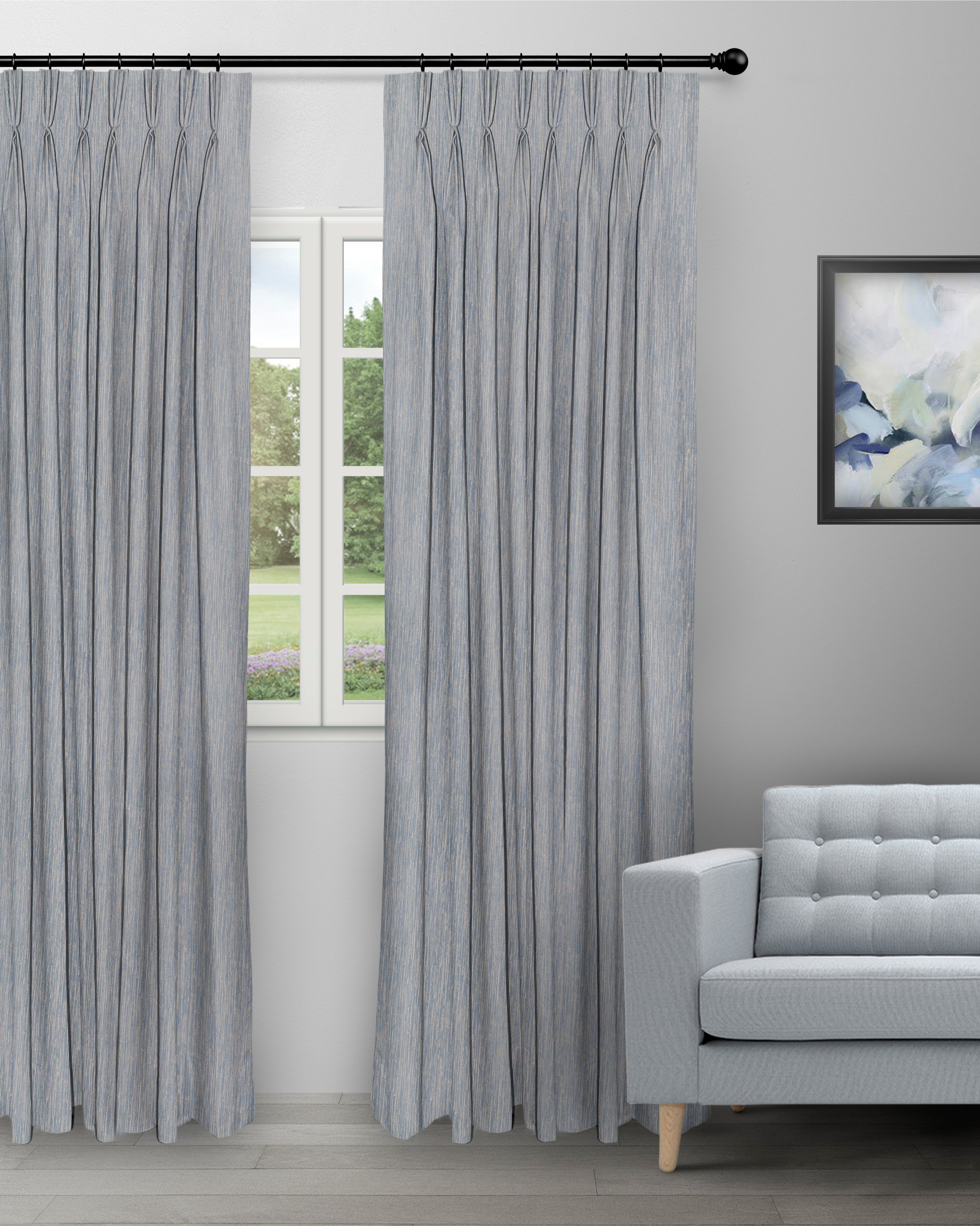 Almond-Dusky-Blue-Curtain-image-scaled-1.jpg Almond - Dusky Blue Custom Curtains - Image 1