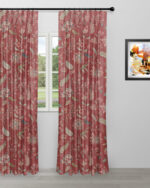 Blooming Spring - Red Apple Ripple Fold Drapes - Image 2