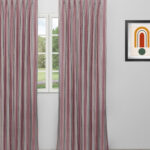 Boardwalk Stripe - Burgundy Custom Curtains