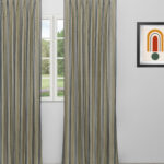 Boardwalk Stripe - Emerald Green Custom Curtains