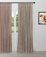 Boardwalk Stripe - Rusty Clay Ripple Fold Drapes - Image 2