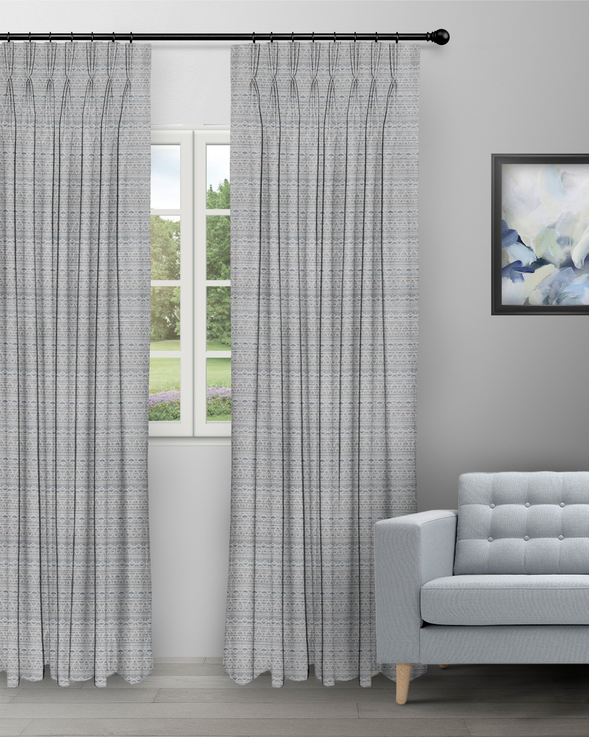 Boho-Drapery-Pine-Curtain-image-scaled-1.jpg Boho Drapery - Pine Custom Curtains - Image 1