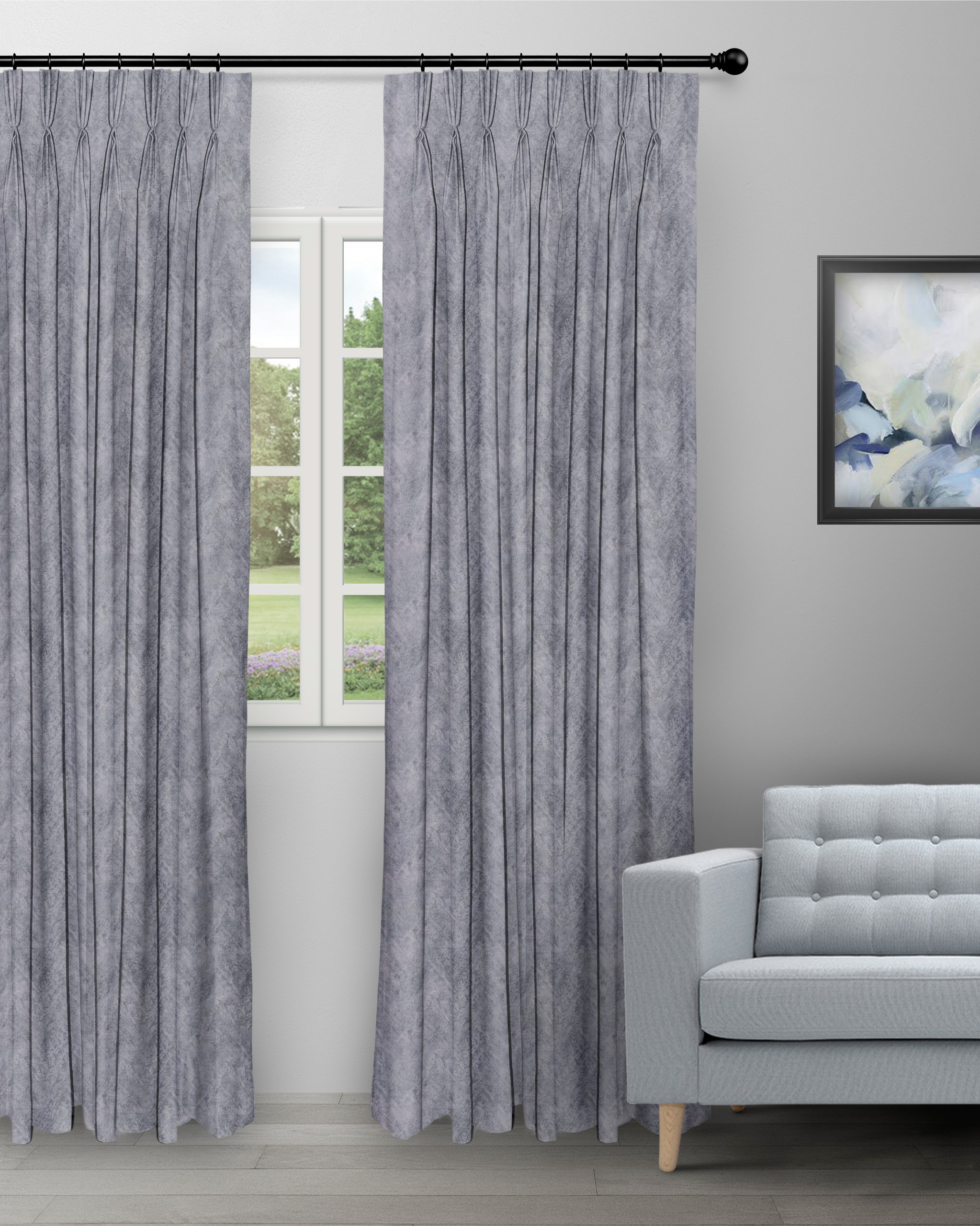 Celeste-Charcoal-Curtain-image-scaled-1.jpg Celeste - Charcoal Custom Curtains - Image 1