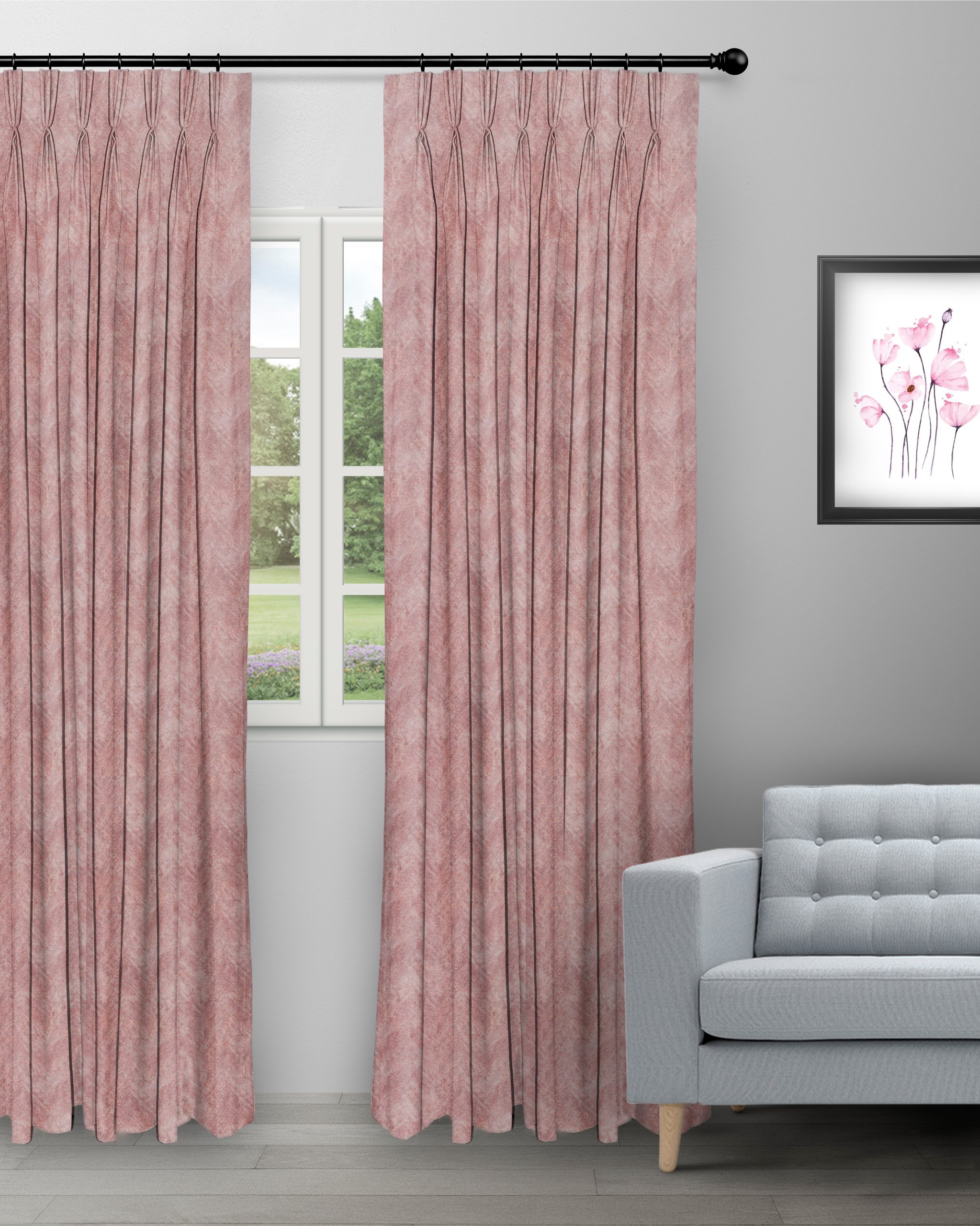 Celeste-Coral-Curtain-image-scaled-1.jpg Celeste - Coral Custom Curtains - Image 1
