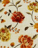 Cello - Carrot Floral Custom Curtains