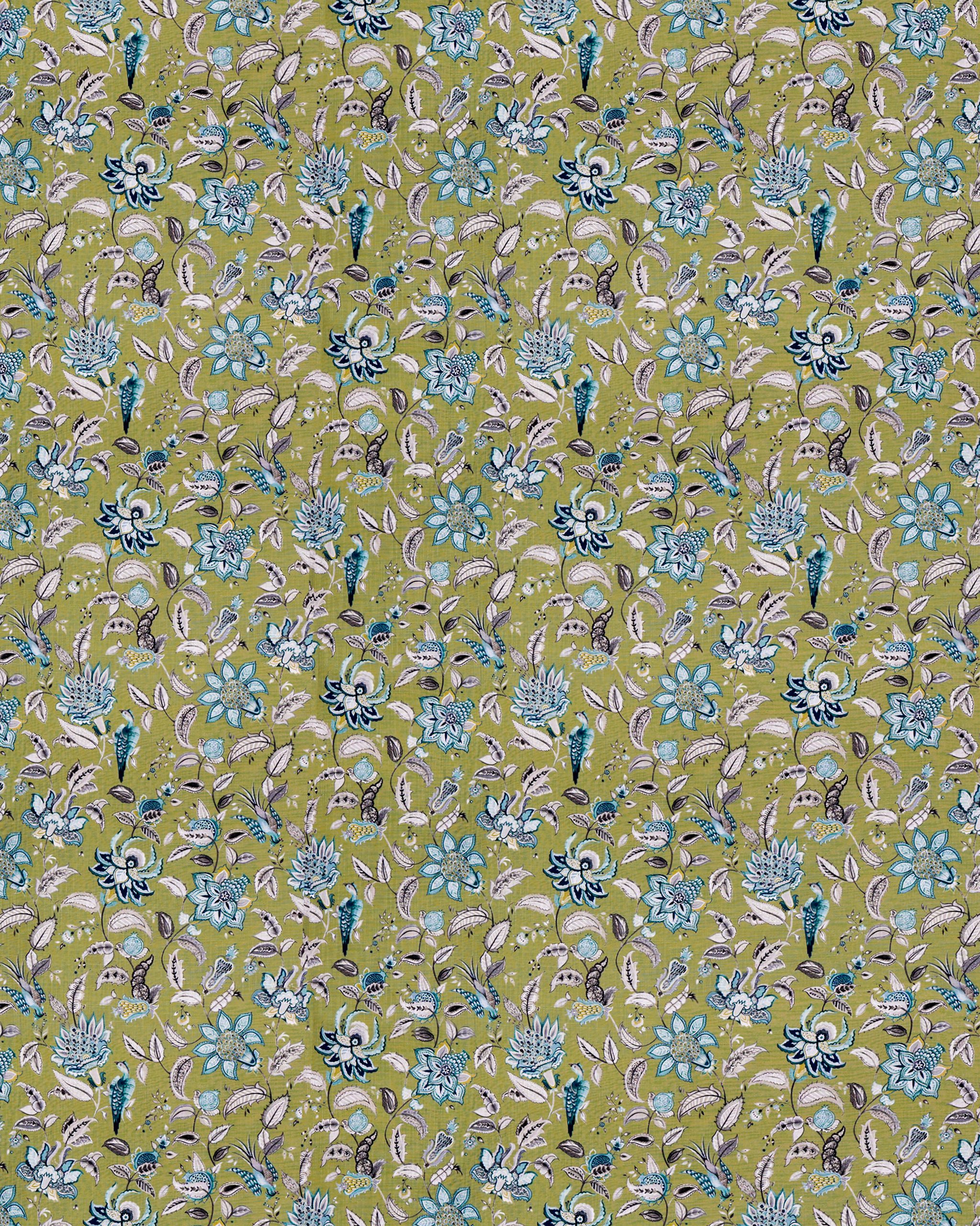 Chelsea-Floral-Olive-Regular-image-scaled-1.jpg Chelsea Floral - Olive Color Fabric Swatch - Image 1