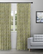 Chelsea Floral - Olive Custom Curtains