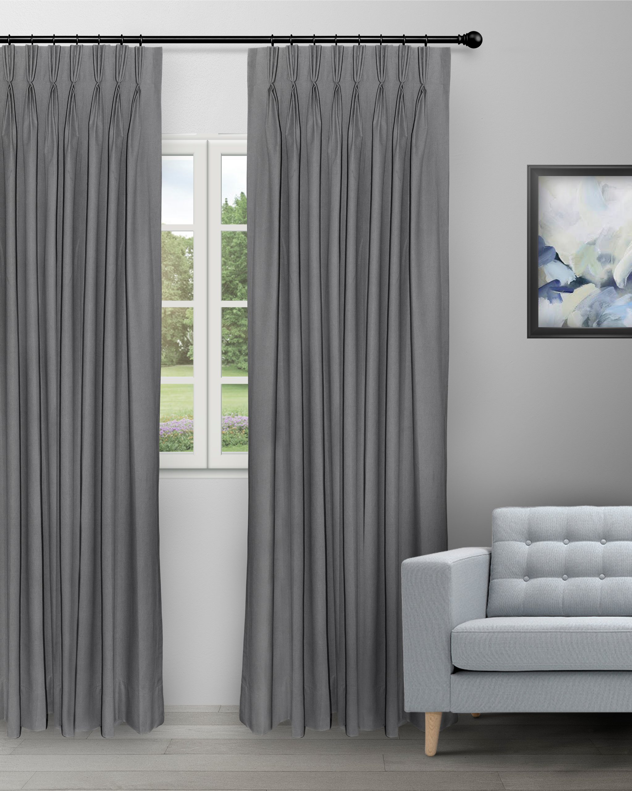 Colonial-Slate-Curtain-image-scaled-1.jpg Colonial - Slate Color Custom Curtains - Image 1
