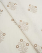 Embroidered Hailee - Cyrus Beige Fabric Swatch - Image 3